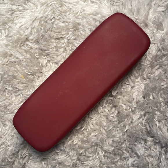 Ray-Ban Eyeglasses Sunglasses Case Burgandy Hard Shell Clamshell Silver Logo - Picture 7 of 13